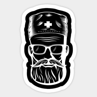the best nurses have beards Sticker